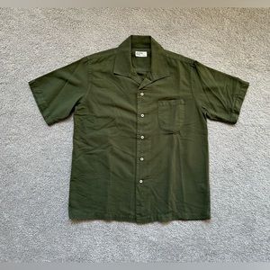 SOLD Universal Works / Short Sleeve Shirt in Olive / Size Medium